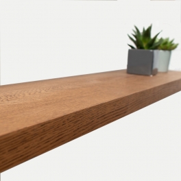 dar oak floating shelf